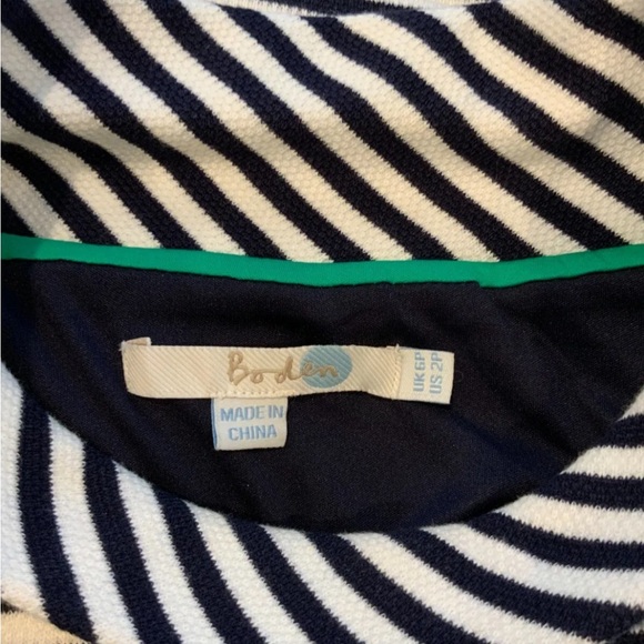 Boden 2p navy and white striped pencil dress - Picture 5 of 6